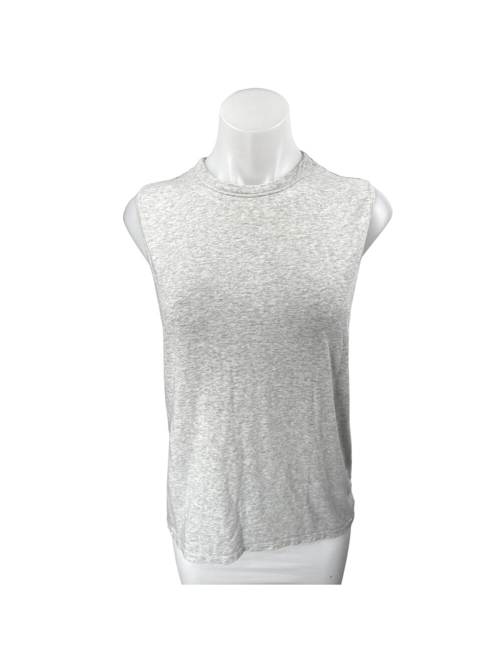 Skims Women's Gray Sleeveless Knit Activewear Fitness Gym Muscle Tee Tank Top XS